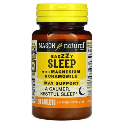 Легкий сон с магнием и ромашкой Mason Natural Eazy sleep with Magnesium & Chamomile, 60 таблеток