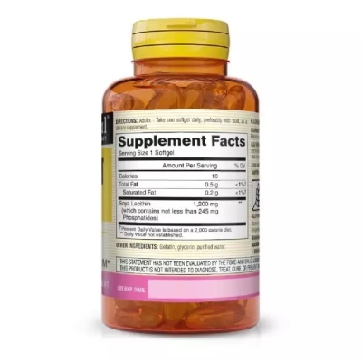 Лецитин 1200 мг Mason Natural Lecithin, 100 гелевых капсул
