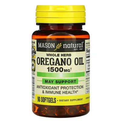 Олія Орегано 1500 мг Mason Natural Oregano Oil, 90 гелевих капсул