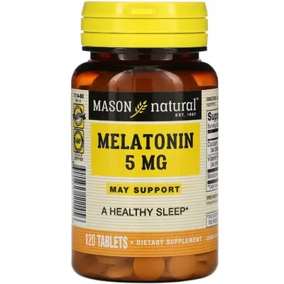 Мелатонін 5 мг Mason Natural Melatonin, 120 таблеток