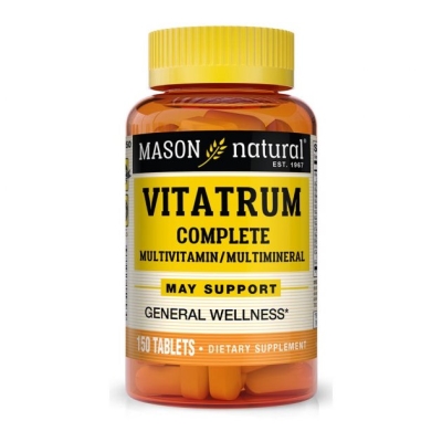 Комплекс мультивитаминов и минералов Mason Natural Vitatrum Complete Multivitamin & Multimineral, 150 таблеток