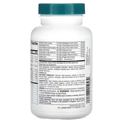 Комплекс Source Naturals Wellness Formula таблетки №90