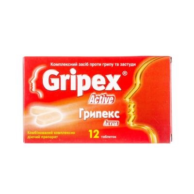 Грипекс актив таблетки №12