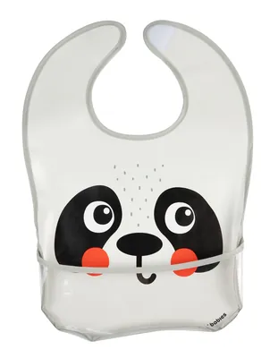 Слинявчик Canpol babies Hello Little Paris пластмасовий з кишенькою, 9/232_whi, панда
