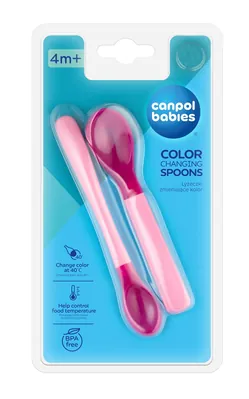 Ложка Canpol babies магічна, 9/581_pin, рожева, 2 шт