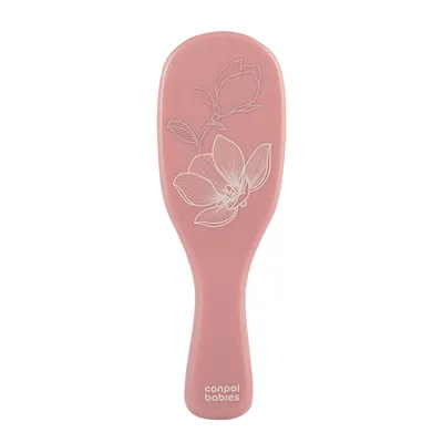 Щітка Canpol babies Gold 7/406_pin2 для волосся з натуральної щетини + гребінець, рожева