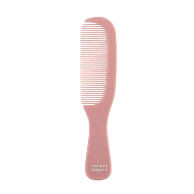 Щітка Canpol babies Gold 7/406_pin2 для волосся з натуральної щетини + гребінець, рожева