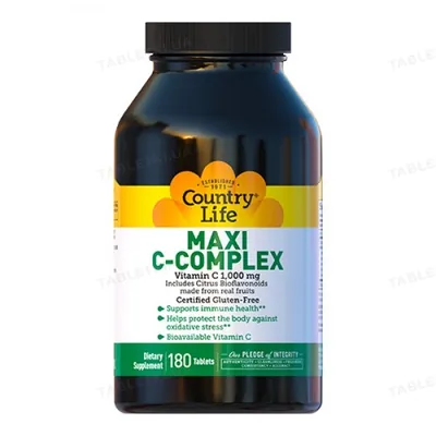 Вітамін С Country Life Maxi С-Complex 1000 мг, 180 таблеток