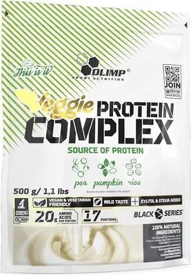 Протеїн рослинний змішаний Olimp Veggie Protein Complex, без смаку, 500 г