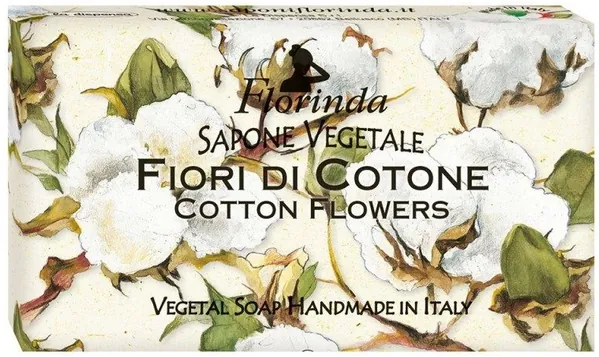 Мило натуральне тверде Florinda Cotton Flowers Квіти бавовни, 100 г