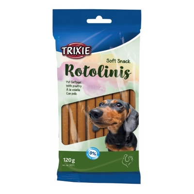 Ласощі для собак Trixie Rotolinis з м'ясом домашньої птиці 120 г (12 штук)