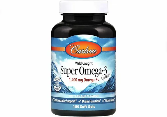 Омега-3 Carlson Labs Super Omega-3 1200 мг, 100 капсул