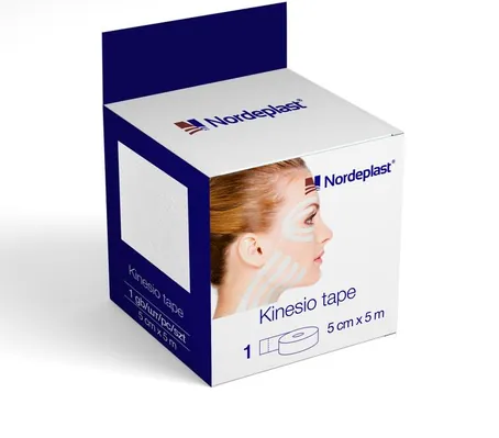 Кінезіо тейп Nordeplast 5 см х 5 м, білий