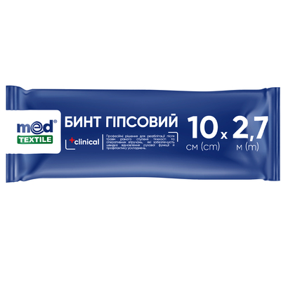 Бинт гипсовый MedTextile 10 см х 2,7 м
