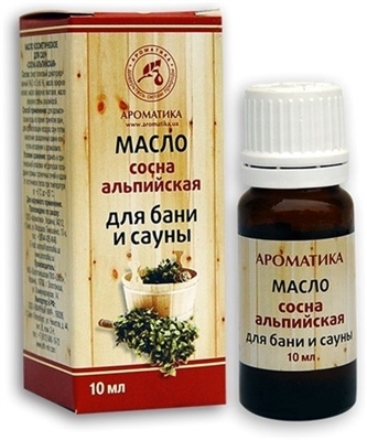 Масло косметическое Ароматика для бани и сауны Сосна альпийская, 10 мл