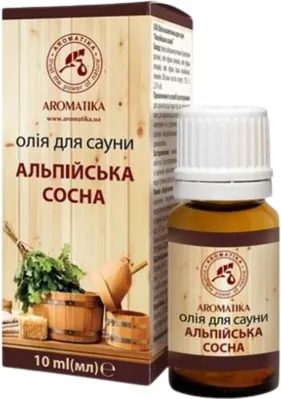 Олія косметична Ароматика для лазні та сауни Сосна альпійська, 10 мл