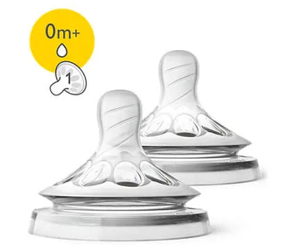 Соска силіконова Philips Avent Natural SCF041/27, 1 отвір, від 0 місяців, 2 шт