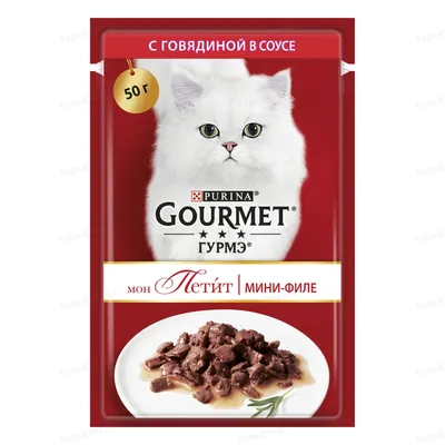 Корм вологий для кішок Purina Gourmet Mon Petit з яловичиною в соусі, 50 г