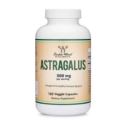 Астрагал Double Wood Astragalus 500 мг, 180 капсул