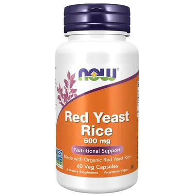 Червоний дріжджовий рис NOW Red Rice Yeast 600 мг вег. капсули №60