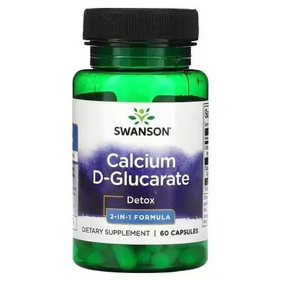 Кальцій D-глюкарат Swanson Calcium D-Glucarate, 60 капсул
