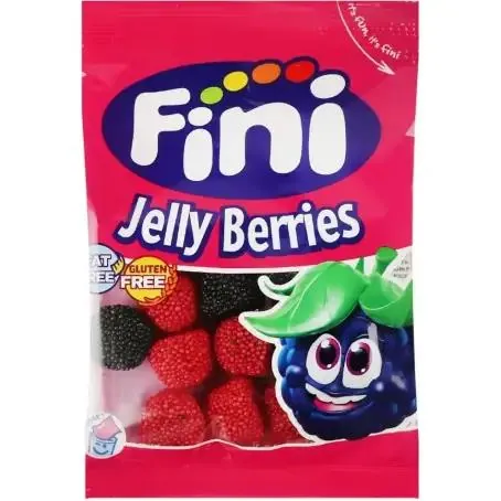 Цукерки желейні Fini Jelly Berries фруктові жувальні ягоди, 90 г