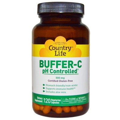 Витамин С Country Life Buffer-C Ph Controlled, 120 капсул