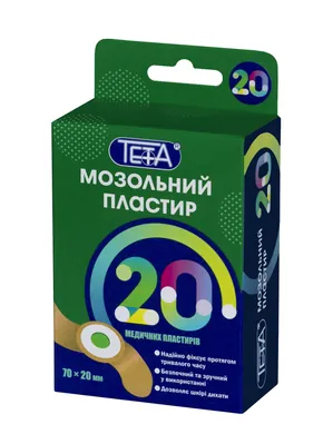 Пластир мозольний Teta 20 мм х 70 мм, 20 штук