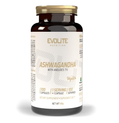 Ашваганда Evolite Nutrition Ashwagandha 375 мг, 100 капсул