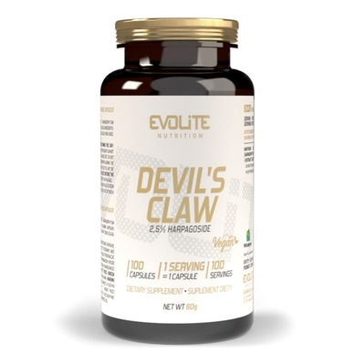 Коготь Дьявола Evolite Nutrition Devil's Claw 500 мг, 100 капсул