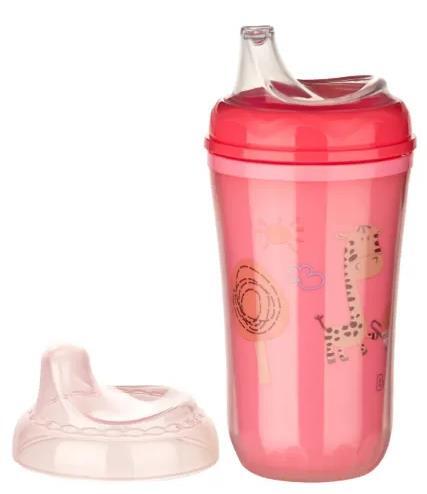 Поильник Baby-Nova 34123-1 с мягким носиком, розовый, 250 мл