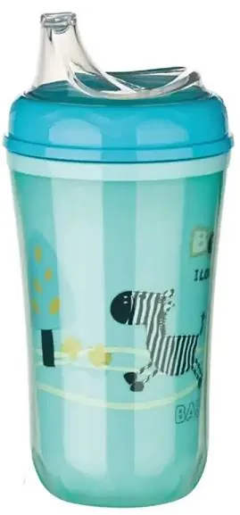 Поїльник Baby-Nova 34123-2 з м'яким носиком, блактиний , 250 мл