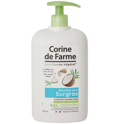 Гель-крем для душу Corine de Farme живильний з екстрактом Кокоса, 750 мл