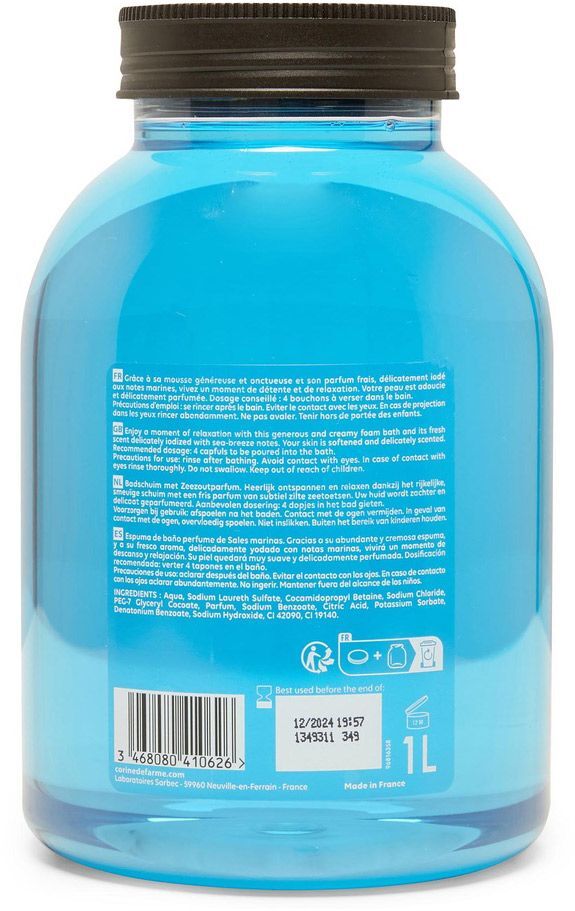 Пена для ванны Corine De Farme Bain Moussant Морская соль, 1000 мл