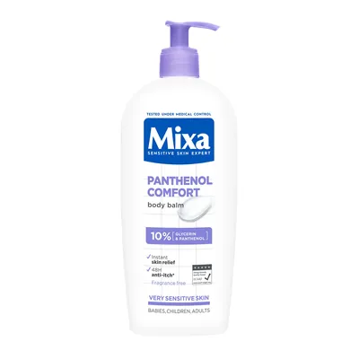 Бальзам для тіла Mixa Panthenol Comfort для зволоження та заспокоєння дуже чутливої шкіри дорослих, дітей та немовлят, 400 мл