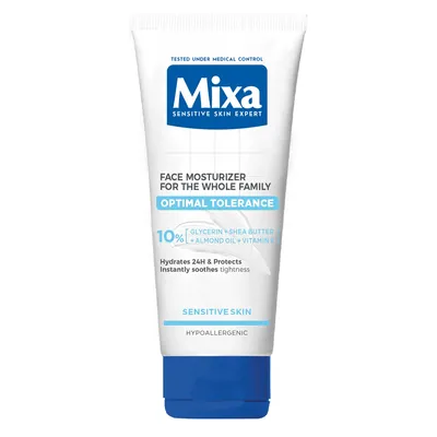 Крем Mixa Optimal Tolerance для всієї родини для чутливої шкіри обличчя, 100 мл