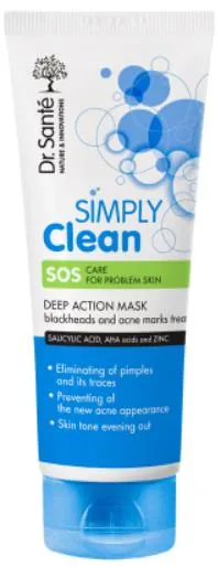 Маска для обличчя Dr.Sante Simply Clean SOS глибокої дії, 75 мл