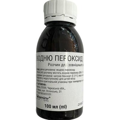 Перекис водню розчин д/зовн. заст. 3 % по 100 мл у бан. (флак.)