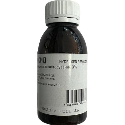 Перекис водню розчин д/зовн. заст. 3 % по 100 мл у бан. (флак.)