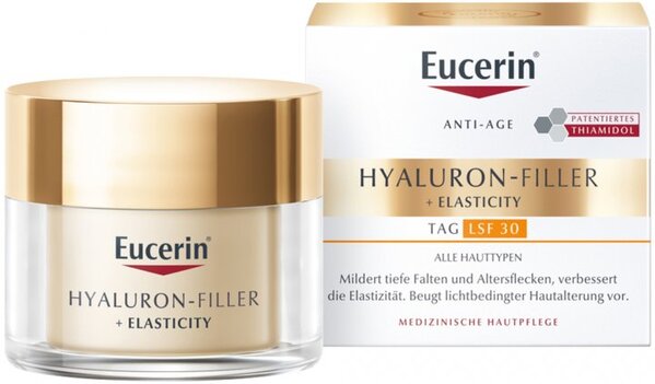 Крем для лица Eucerin Hyaluron-Filler+Elasticity SPF30 дневной антивозрастной для повышение упругости кожи (83568), 50 мл