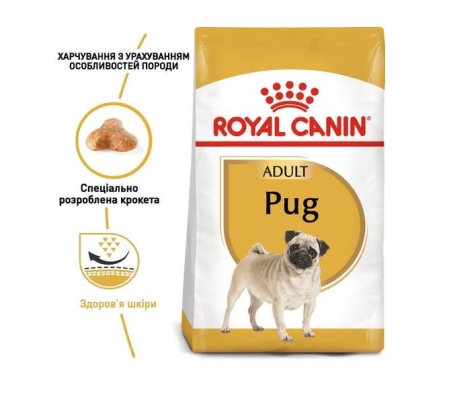 Корм сухой для собак Royal Canin Pug Adult породы мопс старше 10 месяцев, 500 г