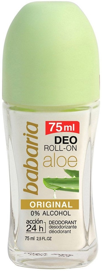 Дезодорант кульковий Babaria Aloe Original 24h з алое вера, 75 мл