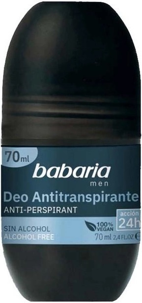 Дезодорант-антиперспірант кульковий Babaria Men 24h для чоловіків, 70 мл