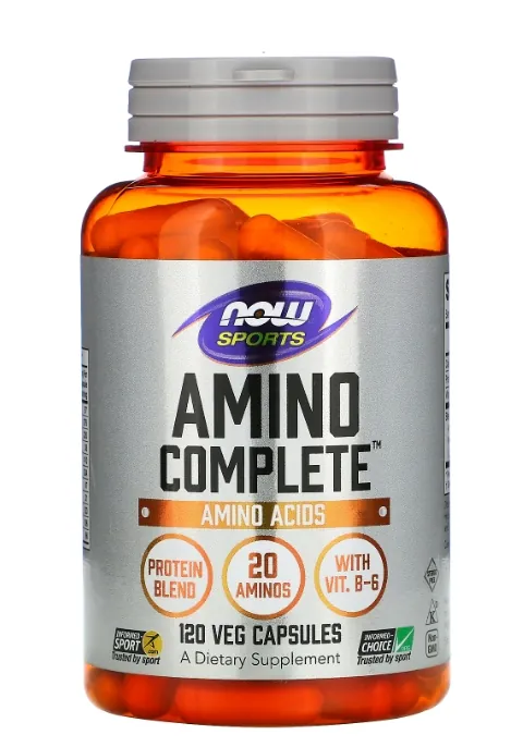 Комплекс амінокислот NOW Sports Amino Complete вег. капсули №120