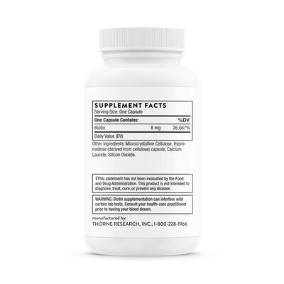 Биотин Thorne Research Biotin капсулы №60