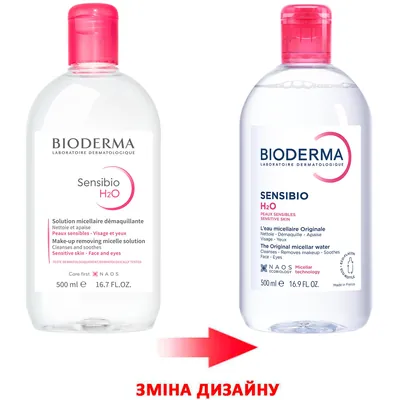Лосьйон міцелярний Bioderma Sensibio Н2О для обличчя, для чутливої шкіри, 500 мл