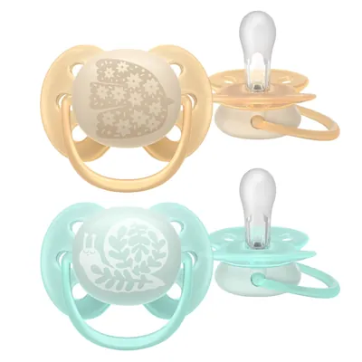 Пустушка силіконова Philips Avent Ultra Soft SCF091/41, 0-6 місяців, 2 шт