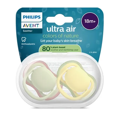 Пустушка силіконова Philips Avent Ultra Air SCF349/50, 18+ місяців, 2 шт