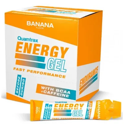 Енергетичний гель Quamtrax Energy Gel Fast Performance з BCAA і кофеїном, банан, тюбик 40 г №18