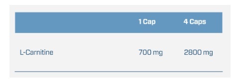 L-карнитин Мега Quamtrax Mega L-Сarnitine капсулы по 700 мг №120